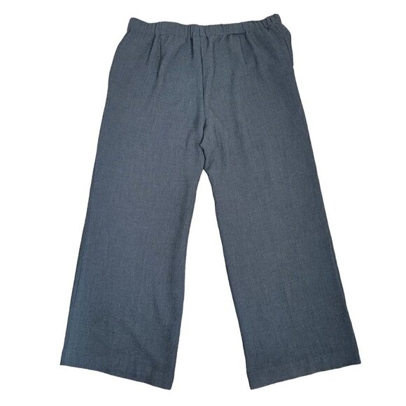 Pure Jill by J. Jill Wide Leg Crepe Pants Trousers Gray Sz XL Women's Relaxed - Picture 2 of 12